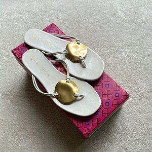 NEW Tory Burch Patos Leather Sandal, Sz 7.5